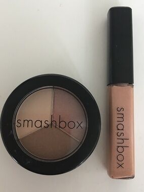 Smashbox Eye shadow trio Glow on 2.6g + lipgloss in Aura 4.2ml